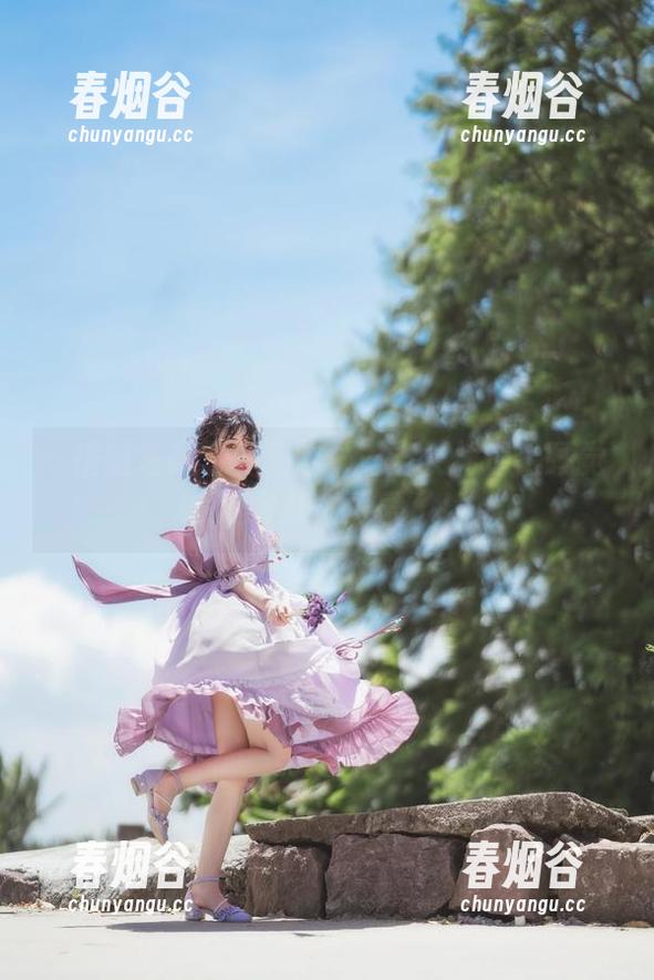桜桃喵冬眠写真精选——当长裙遇上睡觉，这会儿太可爱了！
